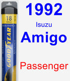 Passenger Wiper Blade for 1992 Isuzu Amigo - Assurance