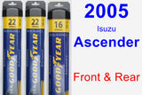 Front & Rear Wiper Blade Pack for 2005 Isuzu Ascender - Assurance