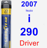 Driver Wiper Blade for 2007 Isuzu i-290 - Assurance