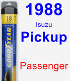 Passenger Wiper Blade for 1988 Isuzu Pickup - Assurance