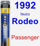 Passenger Wiper Blade for 1992 Isuzu Rodeo - Assurance