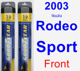 Front Wiper Blade Pack for 2003 Isuzu Rodeo Sport - Assurance