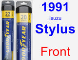 Front Wiper Blade Pack for 1991 Isuzu Stylus - Assurance