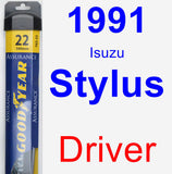 Driver Wiper Blade for 1991 Isuzu Stylus - Assurance