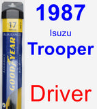 Driver Wiper Blade for 1987 Isuzu Trooper - Assurance