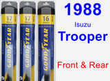 Front & Rear Wiper Blade Pack for 1988 Isuzu Trooper - Assurance