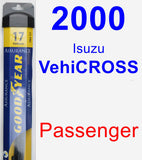 Passenger Wiper Blade for 2000 Isuzu VehiCROSS - Assurance