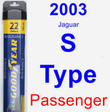 Passenger Wiper Blade for 2003 Jaguar S-Type - Assurance