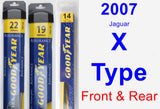 Front & Rear Wiper Blade Pack for 2007 Jaguar X-Type - Assurance