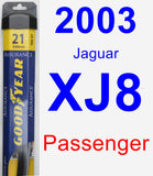 Passenger Wiper Blade for 2003 Jaguar XJ8 - Assurance