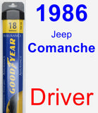 Driver Wiper Blade for 1986 Jeep Comanche - Assurance