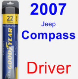 Driver Wiper Blade for 2007 Jeep Compass - Assurance