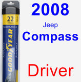 Driver Wiper Blade for 2008 Jeep Compass - Assurance