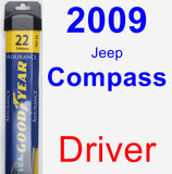 Driver Wiper Blade for 2009 Jeep Compass - Assurance