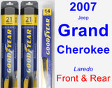 Front & Rear Wiper Blade Pack for 2007 Jeep Grand Cherokee - Assurance
