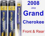 Front & Rear Wiper Blade Pack for 2008 Jeep Grand Cherokee - Assurance