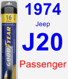 Passenger Wiper Blade for 1974 Jeep J20 - Assurance