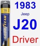 Driver Wiper Blade for 1983 Jeep J20 - Assurance