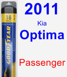 Passenger Wiper Blade for 2011 Kia Optima - Assurance