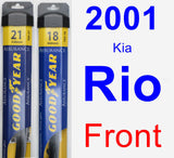 Front Wiper Blade Pack for 2001 Kia Rio - Assurance