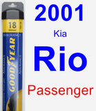 Passenger Wiper Blade for 2001 Kia Rio - Assurance