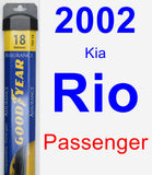 Passenger Wiper Blade for 2002 Kia Rio - Assurance