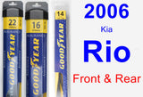 Front & Rear Wiper Blade Pack for 2006 Kia Rio - Assurance