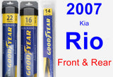 Front & Rear Wiper Blade Pack for 2007 Kia Rio - Assurance
