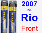 Front Wiper Blade Pack for 2007 Kia Rio - Assurance