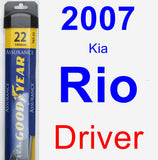 Driver Wiper Blade for 2007 Kia Rio - Assurance