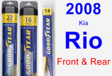 Front & Rear Wiper Blade Pack for 2008 Kia Rio - Assurance