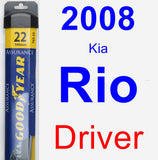 Driver Wiper Blade for 2008 Kia Rio - Assurance