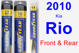 Front & Rear Wiper Blade Pack for 2010 Kia Rio - Assurance