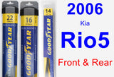 Front & Rear Wiper Blade Pack for 2006 Kia Rio5 - Assurance