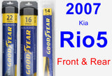 Front & Rear Wiper Blade Pack for 2007 Kia Rio5 - Assurance