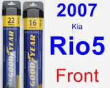 Front Wiper Blade Pack for 2007 Kia Rio5 - Assurance