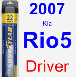 Driver Wiper Blade for 2007 Kia Rio5 - Assurance
