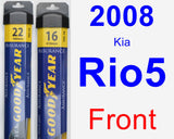 Front Wiper Blade Pack for 2008 Kia Rio5 - Assurance