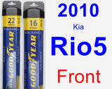 Front Wiper Blade Pack for 2010 Kia Rio5 - Assurance