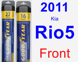 Front Wiper Blade Pack for 2011 Kia Rio5 - Assurance