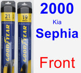 Front Wiper Blade Pack for 2000 Kia Sephia - Assurance
