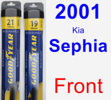 Front Wiper Blade Pack for 2001 Kia Sephia - Assurance