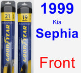 Front Wiper Blade Pack for 1999 Kia Sephia - Assurance