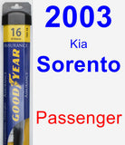 Passenger Wiper Blade for 2003 Kia Sorento - Assurance