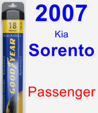 Passenger Wiper Blade for 2007 Kia Sorento - Assurance