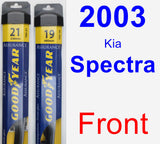 Front Wiper Blade Pack for 2003 Kia Spectra - Assurance