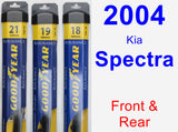 Front & Rear Wiper Blade Pack for 2004 Kia Spectra - Assurance