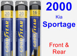 Front & Rear Wiper Blade Pack for 2000 Kia Sportage - Assurance