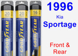 Front & Rear Wiper Blade Pack for 1996 Kia Sportage - Assurance