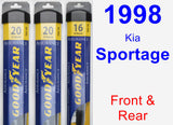 Front & Rear Wiper Blade Pack for 1998 Kia Sportage - Assurance